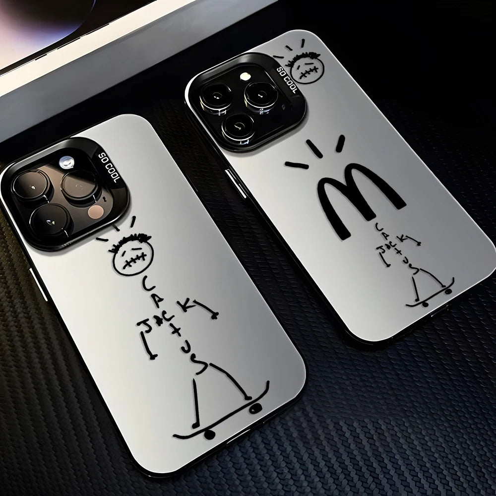 Luxury Travis Scott Cactus Jack Phone Case For iPhone 17 16e 16 15 14 13 12 11 mini Pro Max X XR 8 7 Air Plus Matte Back Cover