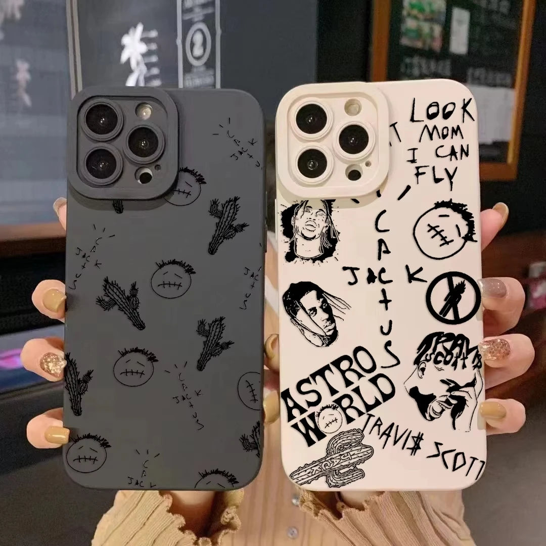 Travis Scott Cactus Jack Phone Case For iPhone 17 16 15 14 13 12 11 Pro Max 16 Plus 16E 17 Air Soft Silicone Cover