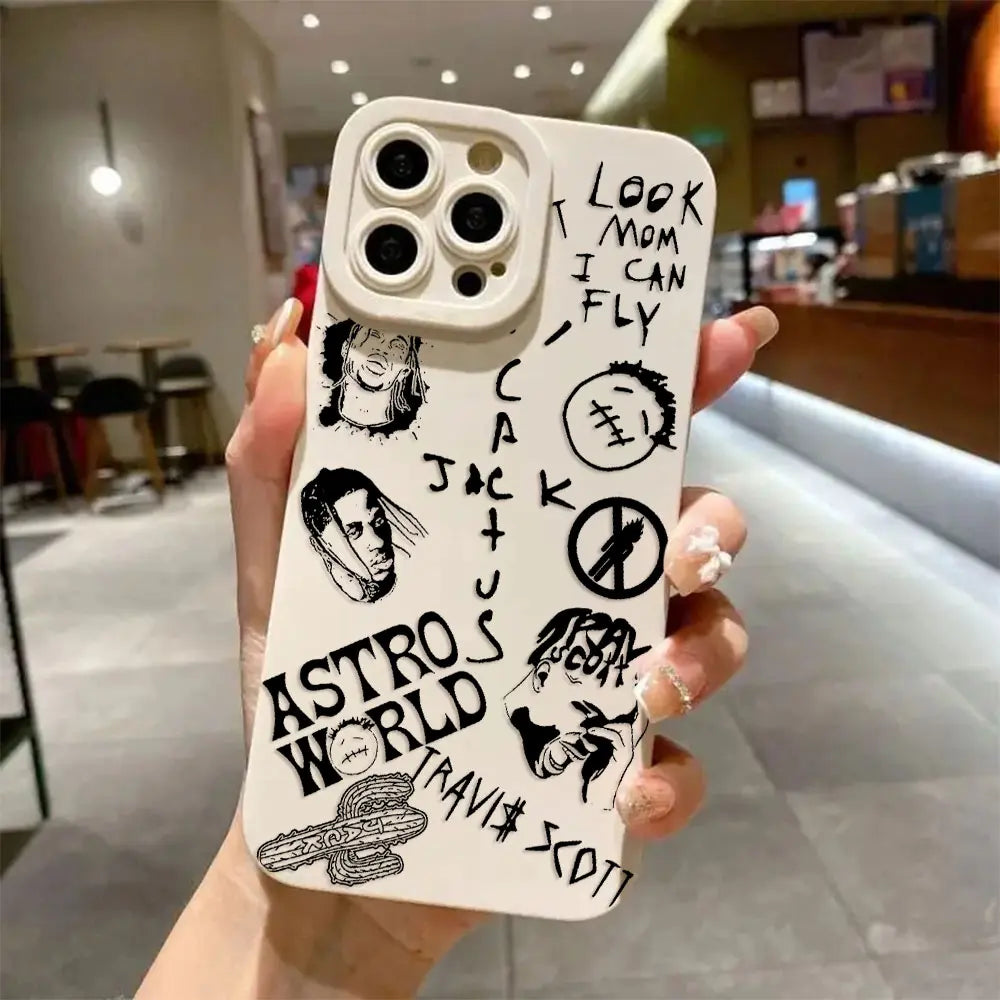 Travis Scott Cactus Jack Phone Case For iPhone 17 16 15 14 13 12 11 Pro Max 16 Plus 16E 17 Air Soft Silicone Cover