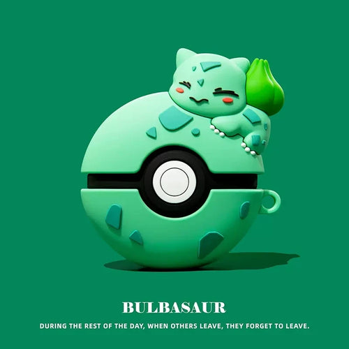For Airpods 1 2 3 4 Pro Pro 2 Pro 3 Case Cute Cartoon Pokeball Silicone Earphone Case Accessories Cover